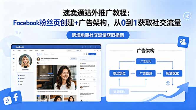 速卖通站外推广教程：Facebook粉丝页创建+广告架构，从0到1获取社交流量-副业K吧