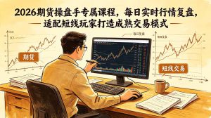 2026期货操盘手专属课程-更新6月，每日实时行情复盘，适配短线玩家打造成熟交易模式-副业K吧