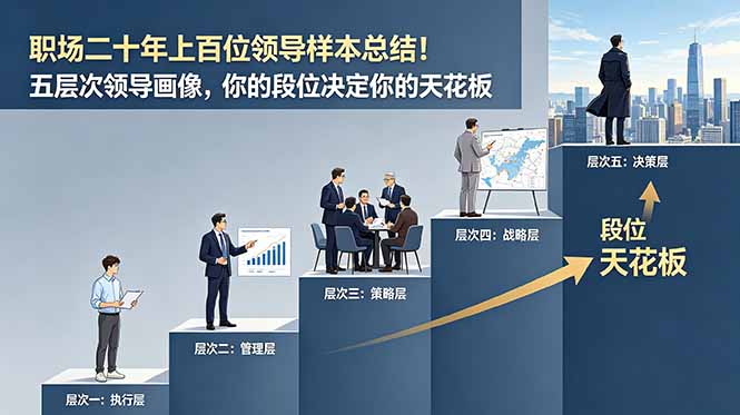 付费文章：职场二十年上百位领导样本总结！五层次领导画像，你的段位决定你的天花板-副业K吧