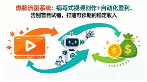 爆款流量系统：病毒式视频创作+自动化盈利，告别盲目试错，打造可预期的稳定收入-副业K吧